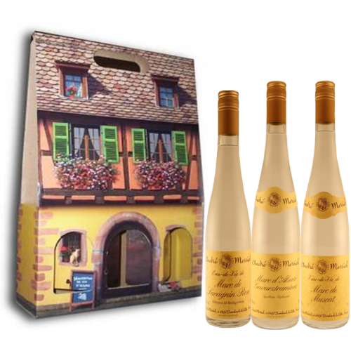 Coffret eaux-de-vie et liqueur Alsace - Envies d'Alsace